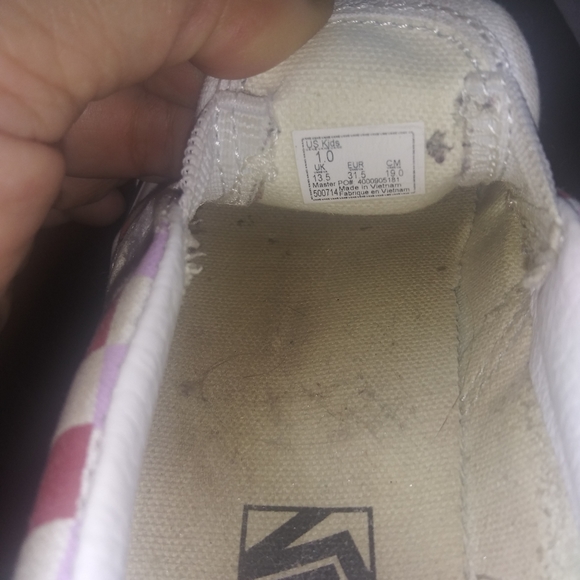 Vans rainbow checkerboard slip on size 1y - Picture 5 of 5